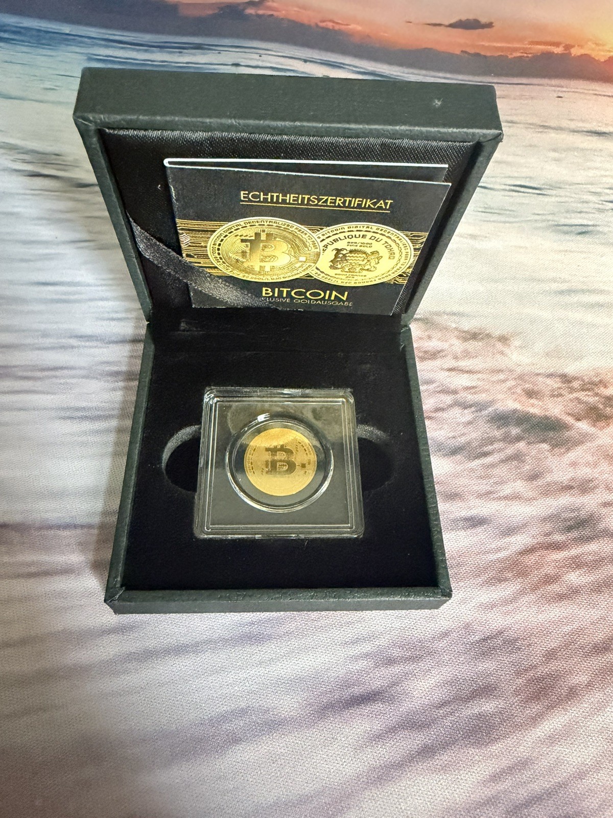Bitcoin Gold Coin 1/1000 oz .999 With Certificate Box