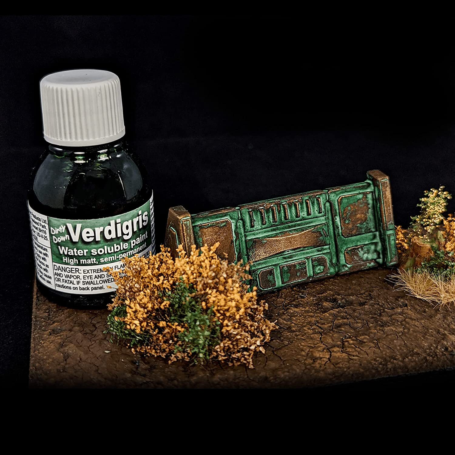 Dirty Down Rust Verdigris Moss Paints Bundle 25ml x3 - Water Soluble Effects THG