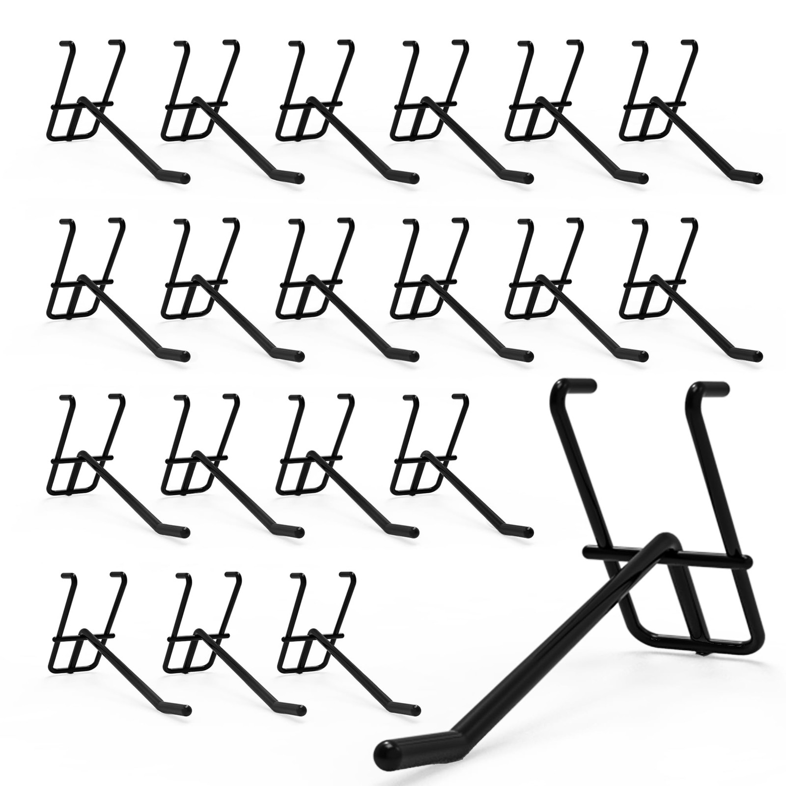 2 Inch Gridwall Hooks 50 Pack - Heavy Duty Black Display Hangers for Gridwall...