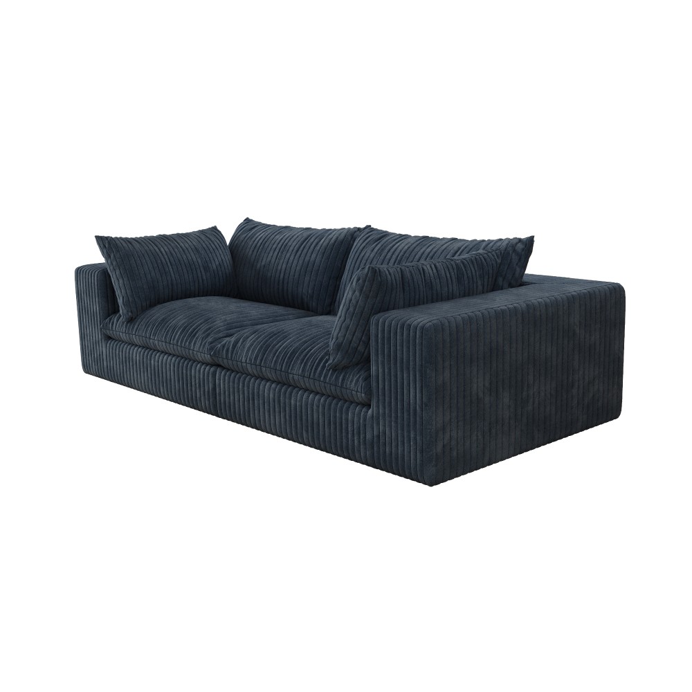 Blue 2-Seat Modular Fabric Sofa Modern Sofa Couch Versatile Design Free Shipping