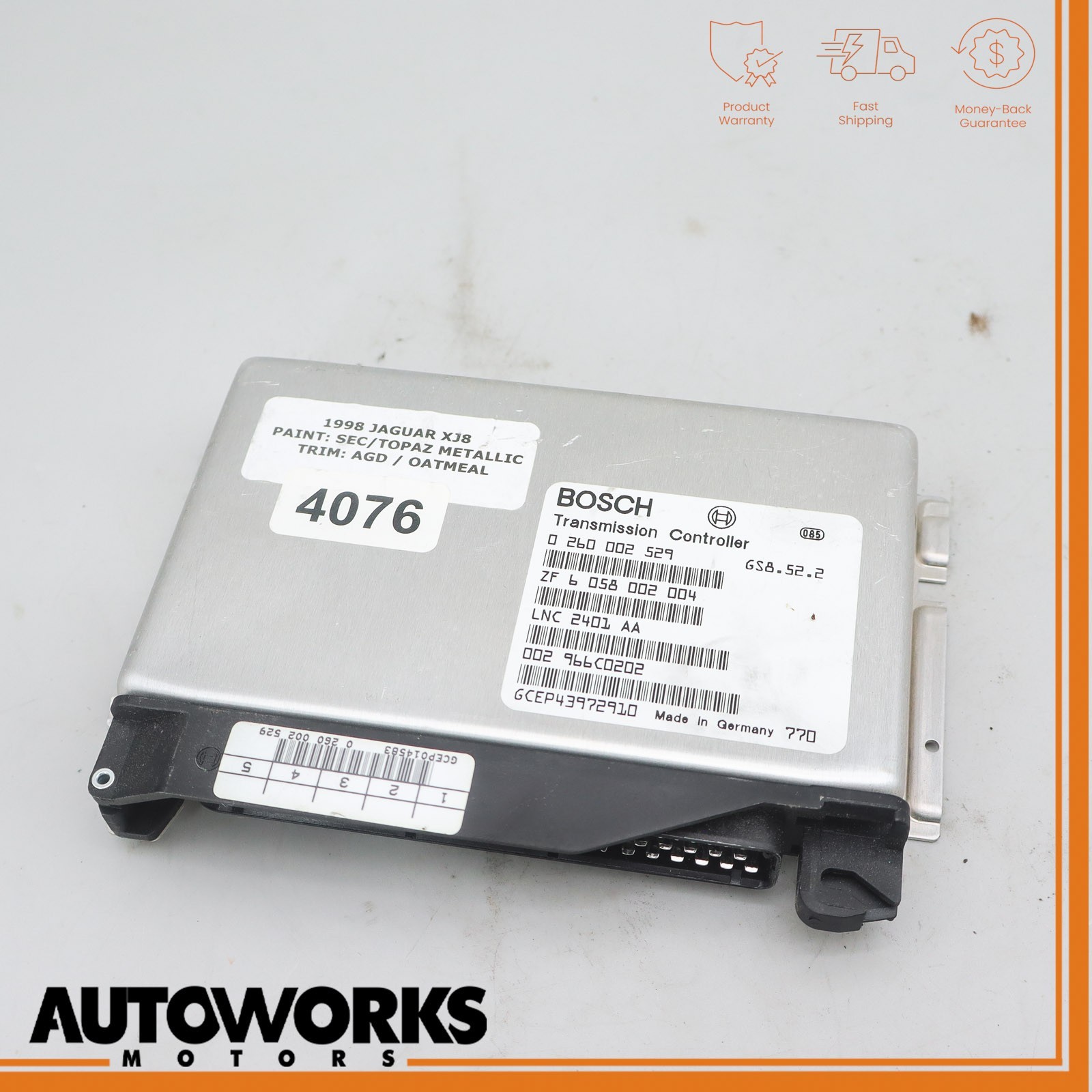 98-03 Jaguar XJ8 XJR VDP X308 TCM TCU Transmission Control Module LNC2401AA OEM