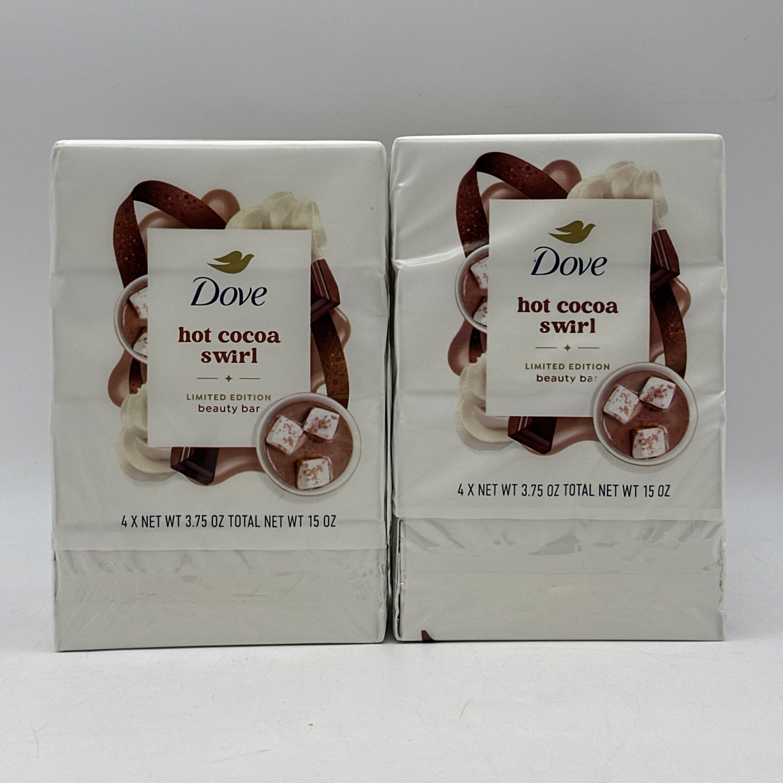 8 Bars Dove Hot Cocoa Swirl Limited Edition  Beauty  Bar Soap 3.75oz.
