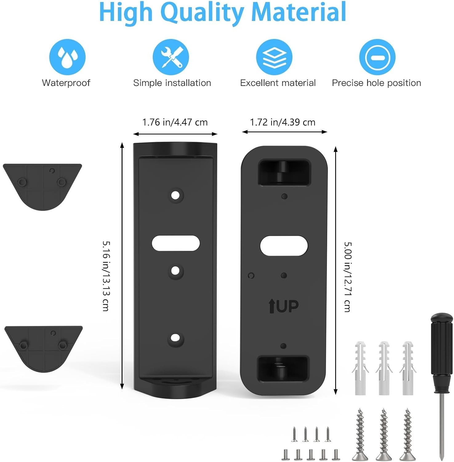 Adjustable Wall Mount for Blink Video Doorbell - Secure & Stylish 0-45° Angle