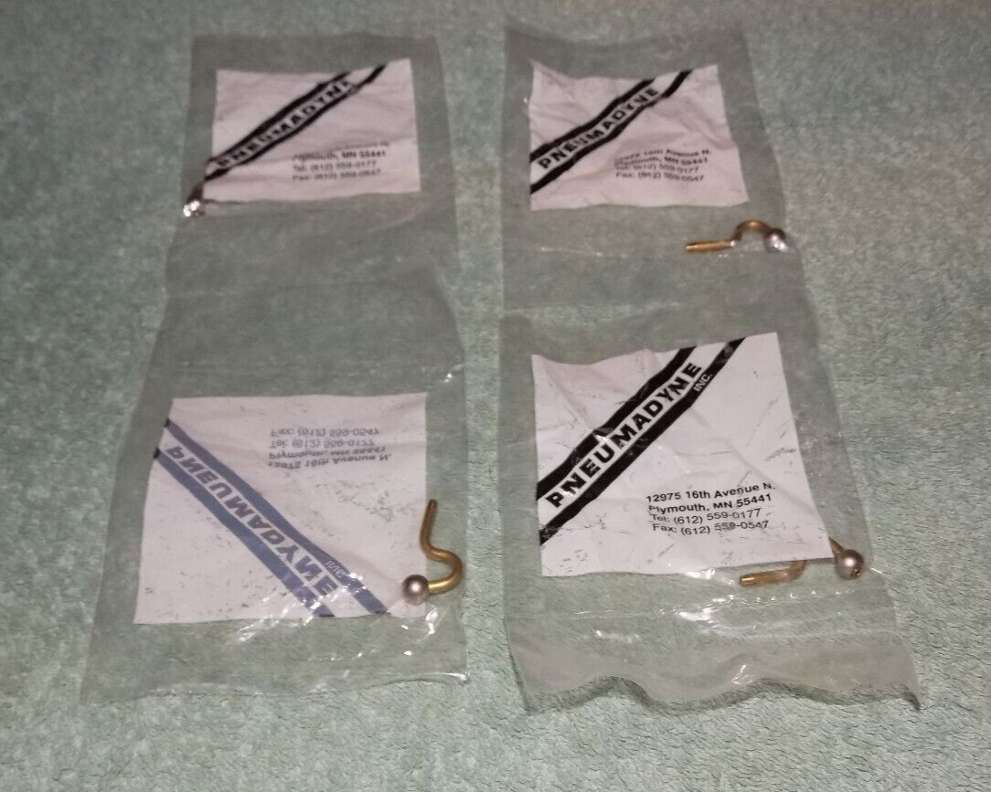 4 New Pneumadyne HAN-5 Air Nozzle 1/16" ID Compound Bend Angle Norgren