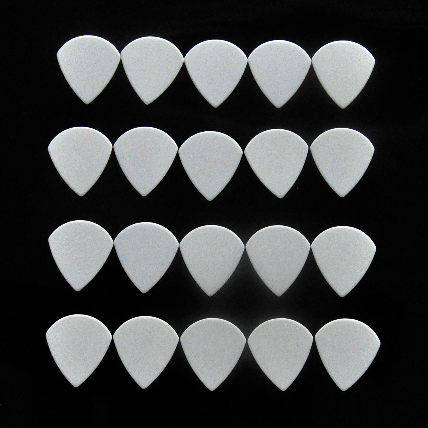 100pcs Heavy 1.2mm Delrin Precision Jazz Picks Plectrums Matte White