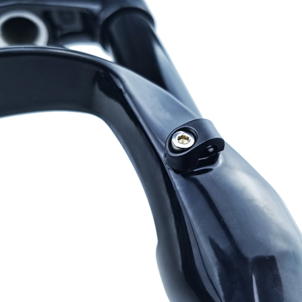 Brake Cable Fixing Buckle for MTB Front Fork Black 1x1x1cm Stainless Steel