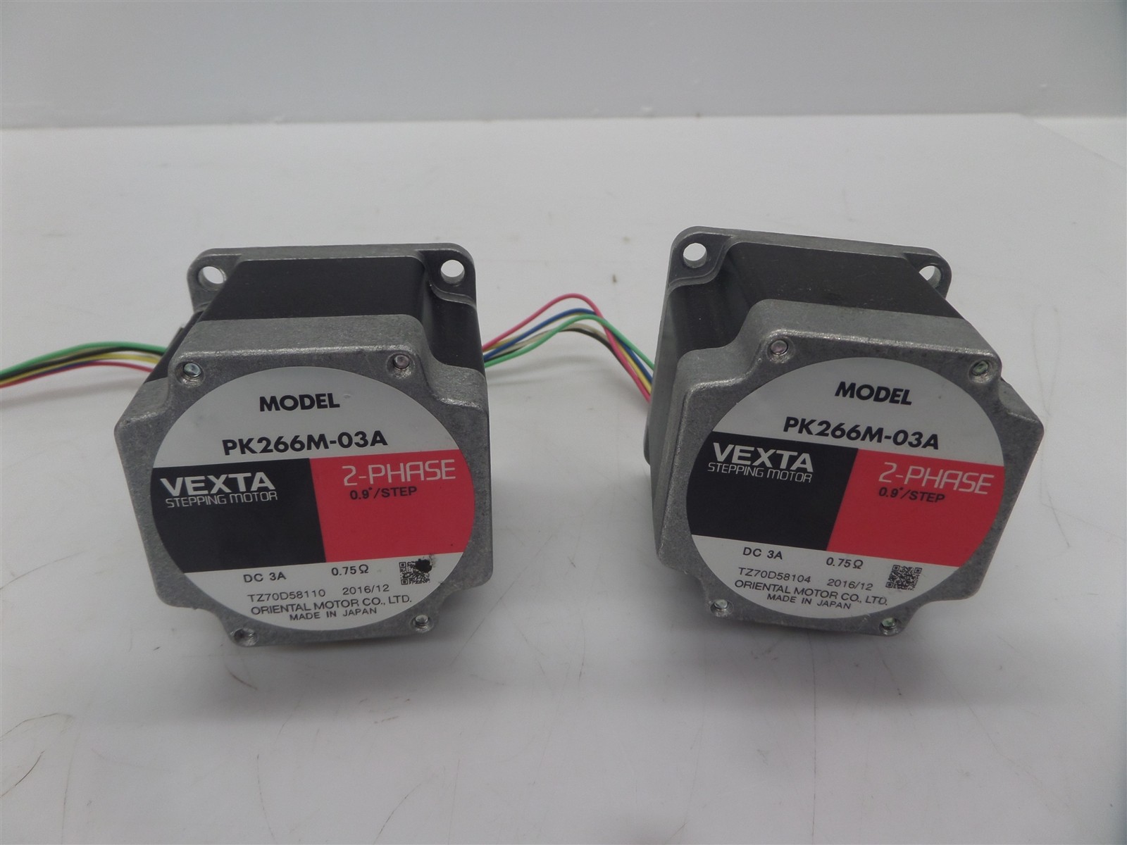 Lot Of 2 Oriental Motors Vexta PK266M-03A 2-Phase Stepping Motors