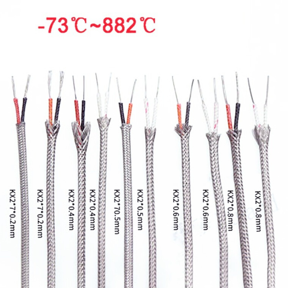K-type Thermocouple Compensation Cable L Extension Cable Shielded Braided Cable