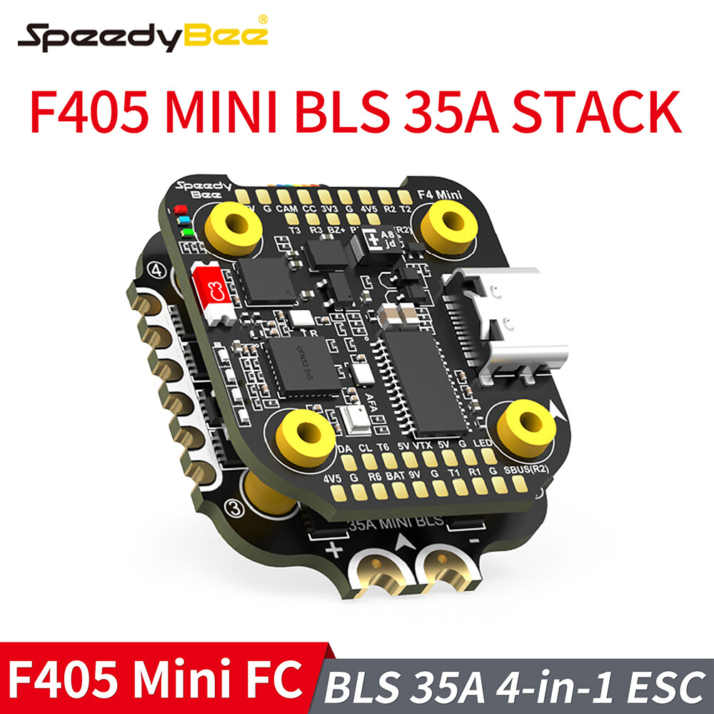 SpeedyBee F405 Mini Stack Flight Controller FC BLS 35A V2 ESC for RC FPV Drone