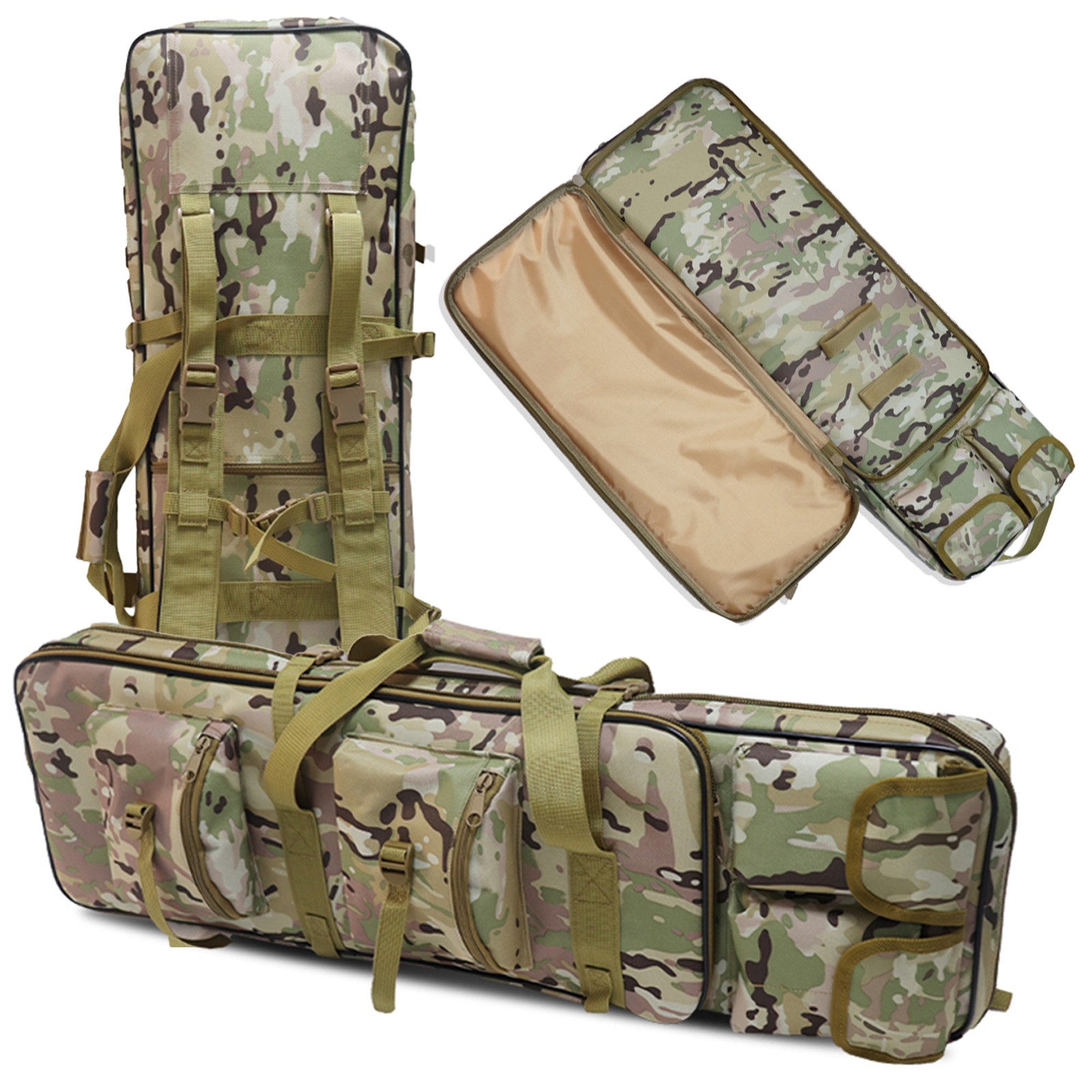 37"/45" Tactical Rifle Long Gun Bag Waterproof Soft Case Shotgun Carry Backpack