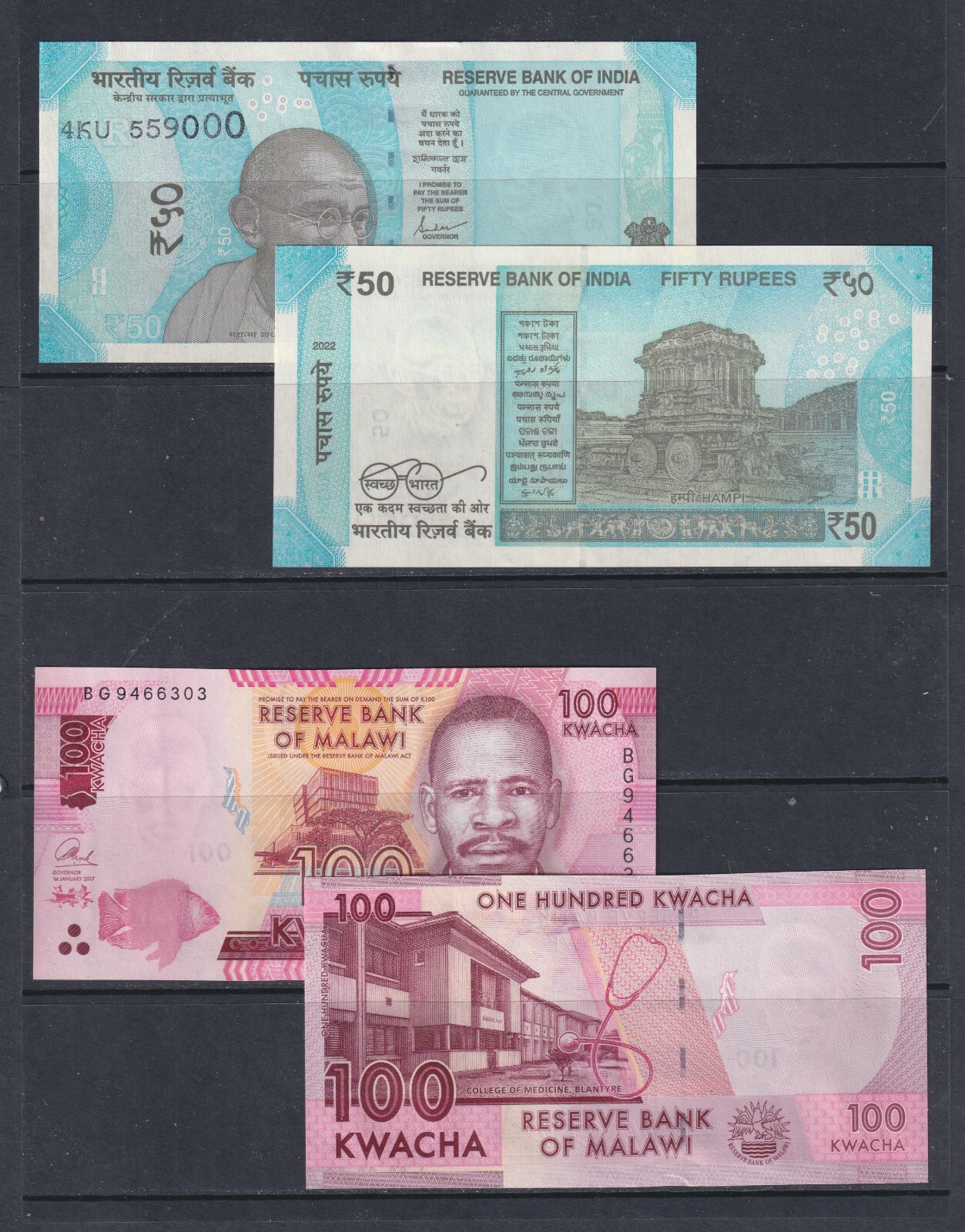 5 Worldwide aUNC/UNC Banknotes - Countries as Shown (41)