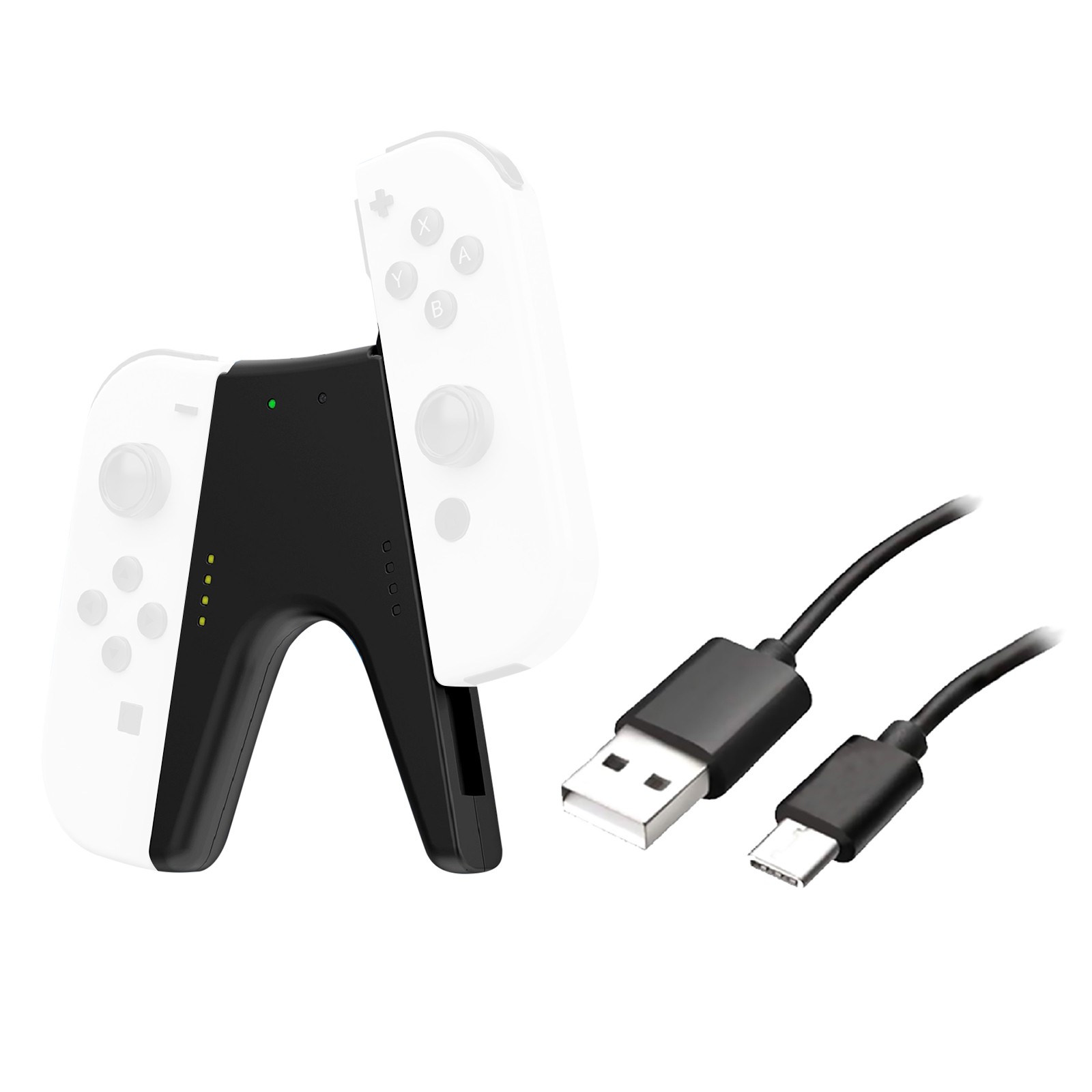 V Shape Charging Grip With Type-C Charging Cable For Switch NS JoyCon Controller
