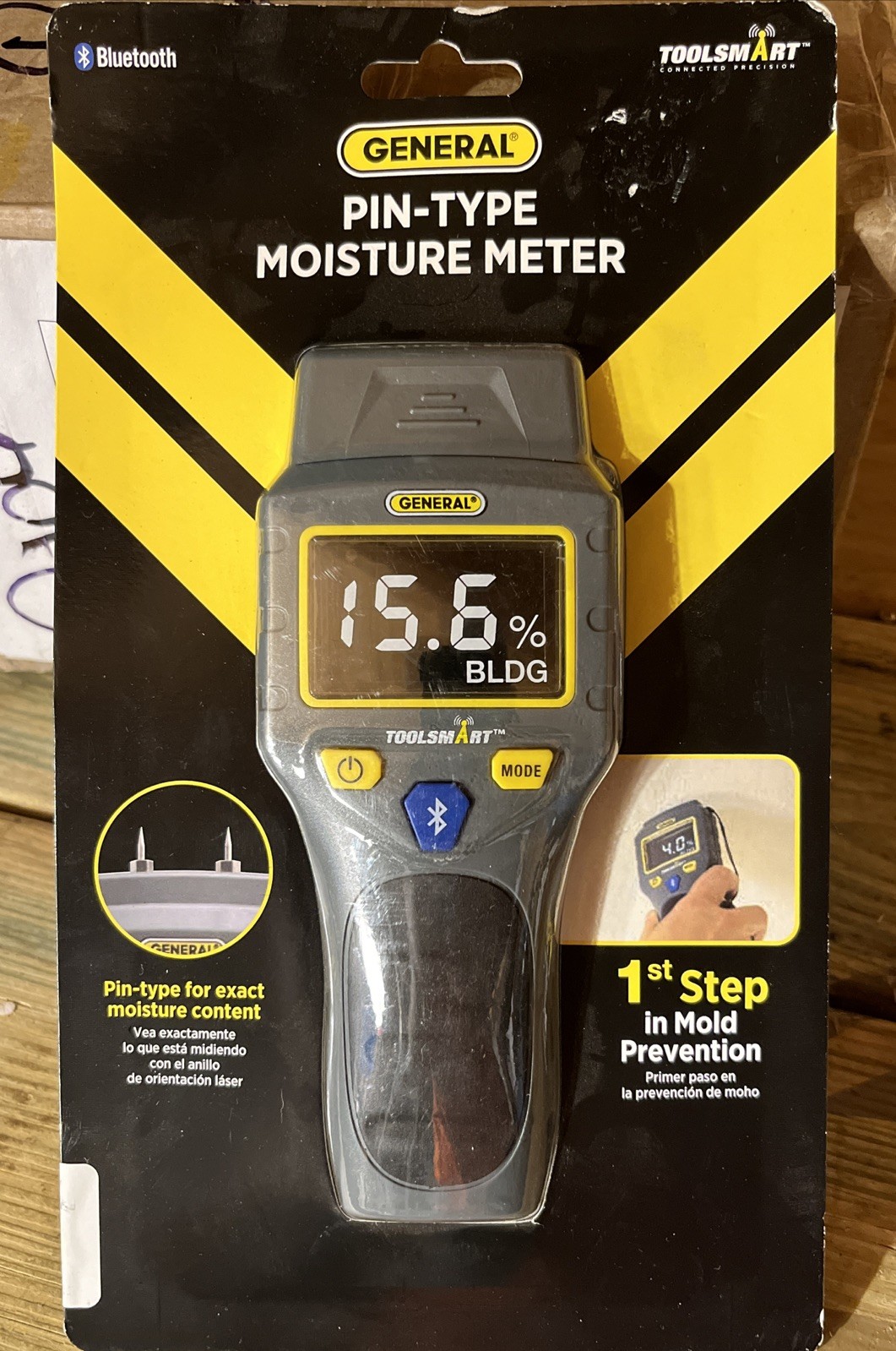 Mold Detector Moisture Meter Pin-Type Digital Display Bluetooth Mold Prevent NEW