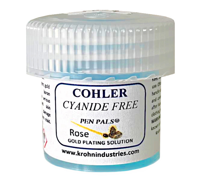 Krohn Industries Cohler Cyanide Free Rose Gold Pen Plating Solution 1oz Fresh