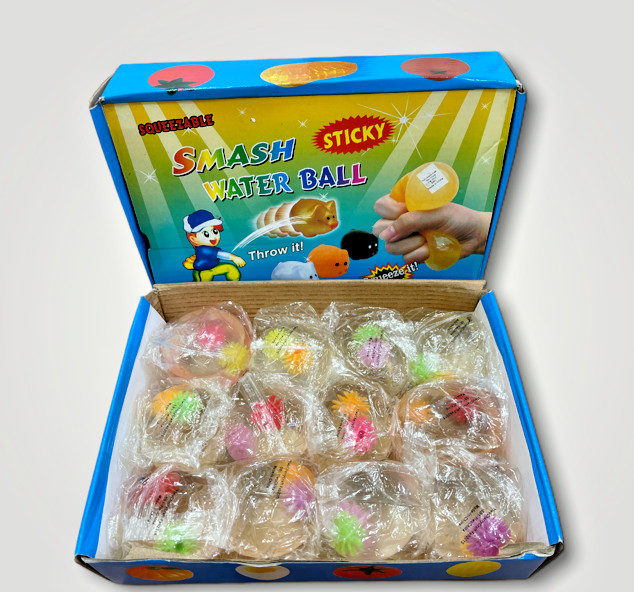 12 Pieces Clear Sea Star Sticky Bombs Squish Splat Ball Smash It Squishy Toy