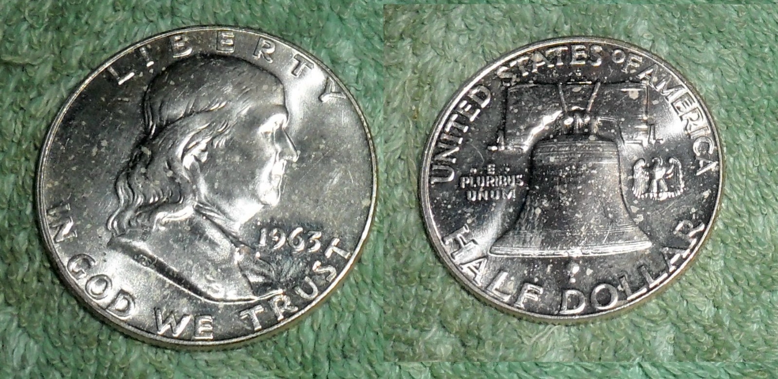 RFM 58891 Silver Franklin Half Dollar 1963 D UNC Condition