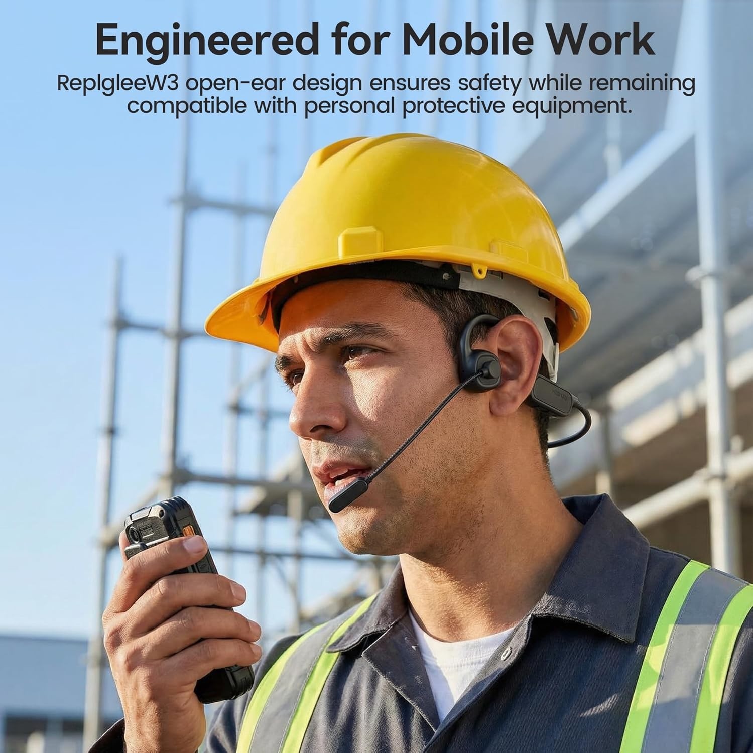 Noise Cancelling Wireless Headset - 5.4 Bluetooth, 20H Talk Time, Ideal for Work