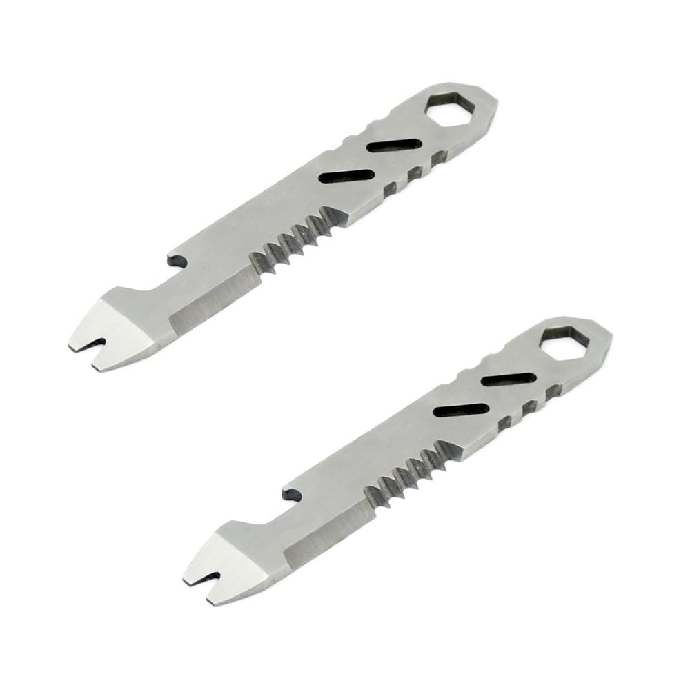 SquEqu 2 Pack Flint Fire Starter Striker Replacement Ferro Rod no, Silver