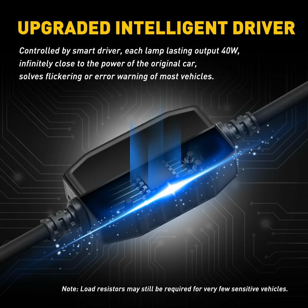 16000LM Super Bright 9012 LED Headlight Bulbs Conversion Kit hir2 High Low Beam