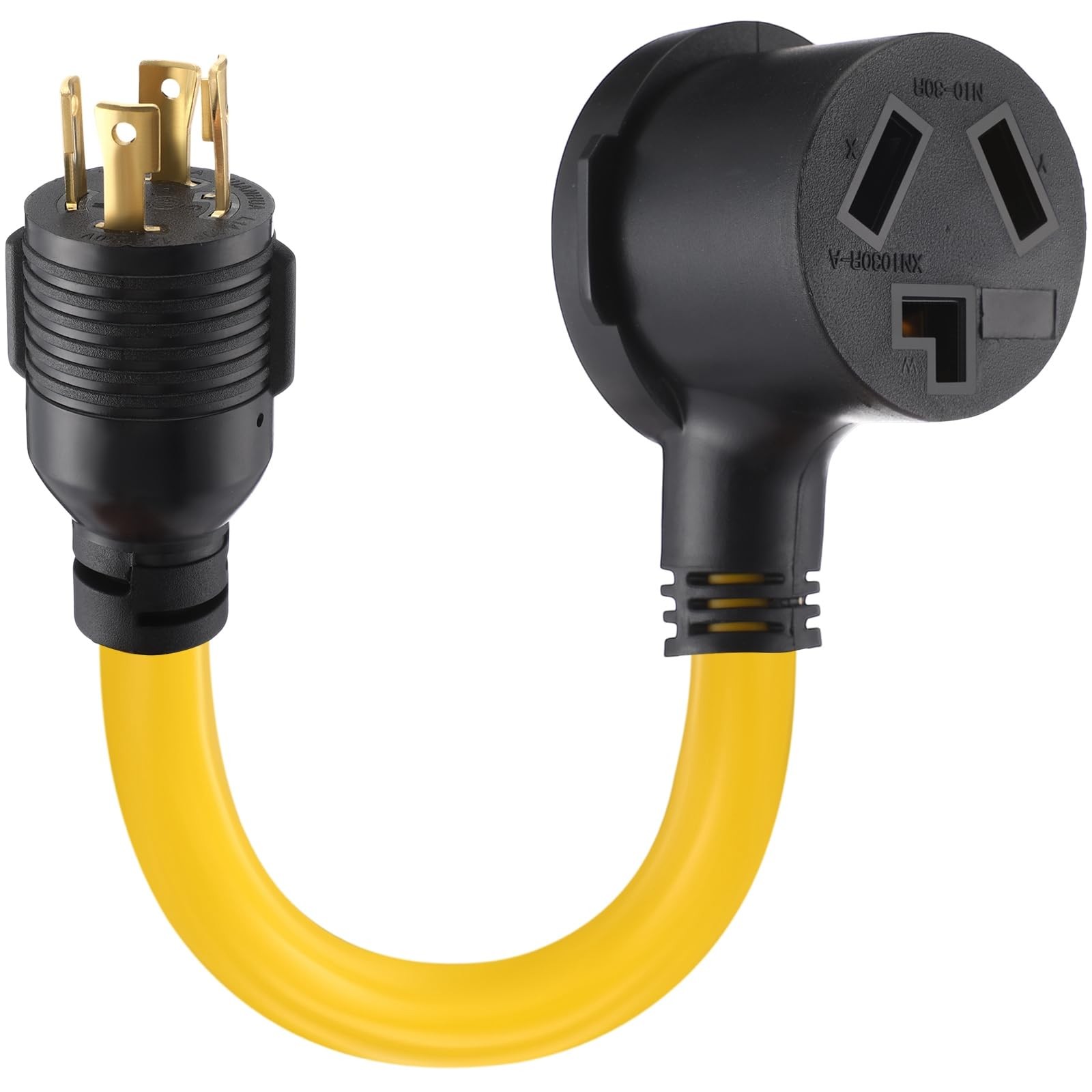 Generator to Dryer Adapter Cord NEMA L14-30P to 10-30R 30 Amp, ETL Listed, 4 ...
