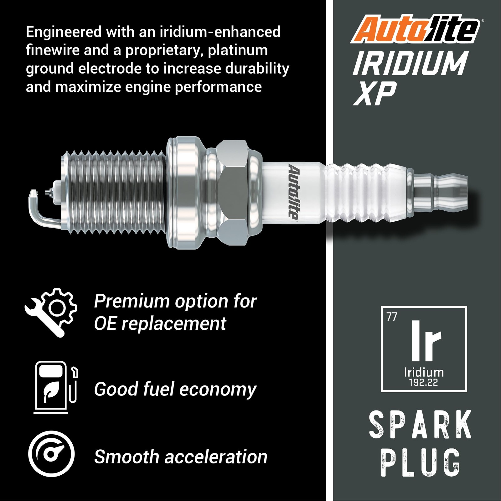 Autolite Iridium XP Automotive Replacement Spark Plug, XP5224 (1 Pack) 1
