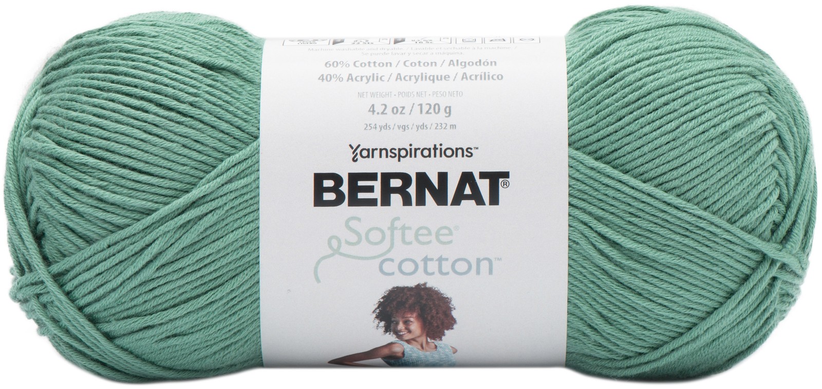 Bernat Softee Cotton Yarn-Pool Green - 161269-69010