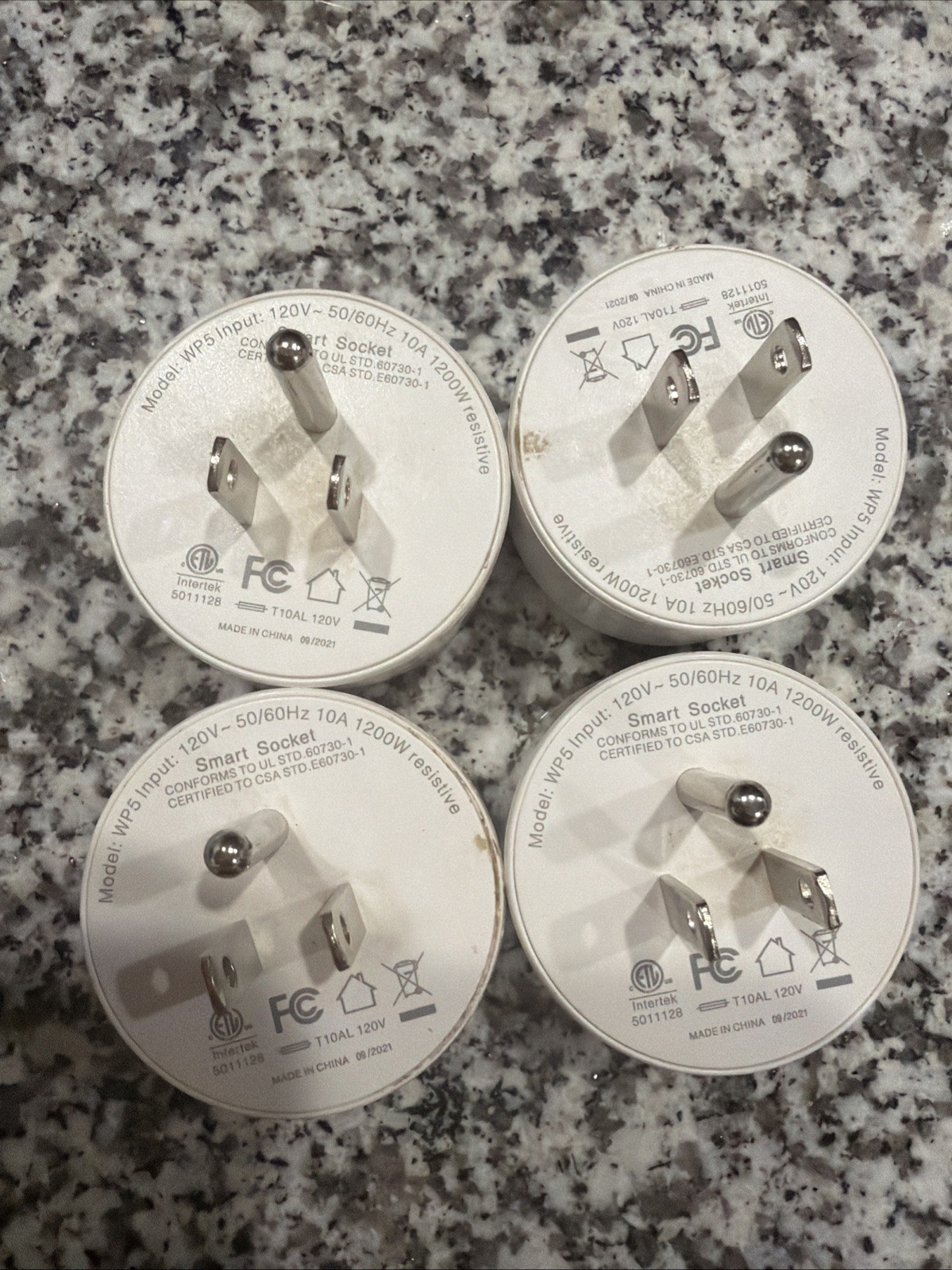 Lot Of 4 Gosuna Smart Plug Wp3 Supports 2.4 GHz Wireless Wi-fi Wall Adapters