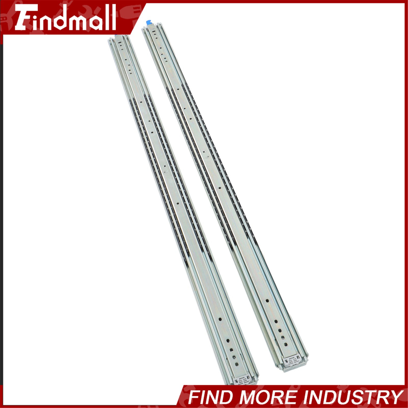 Findmall Heavy Duty 56" Drawer Slides w/Lock 500lb - Full Extension Ball Bearing
