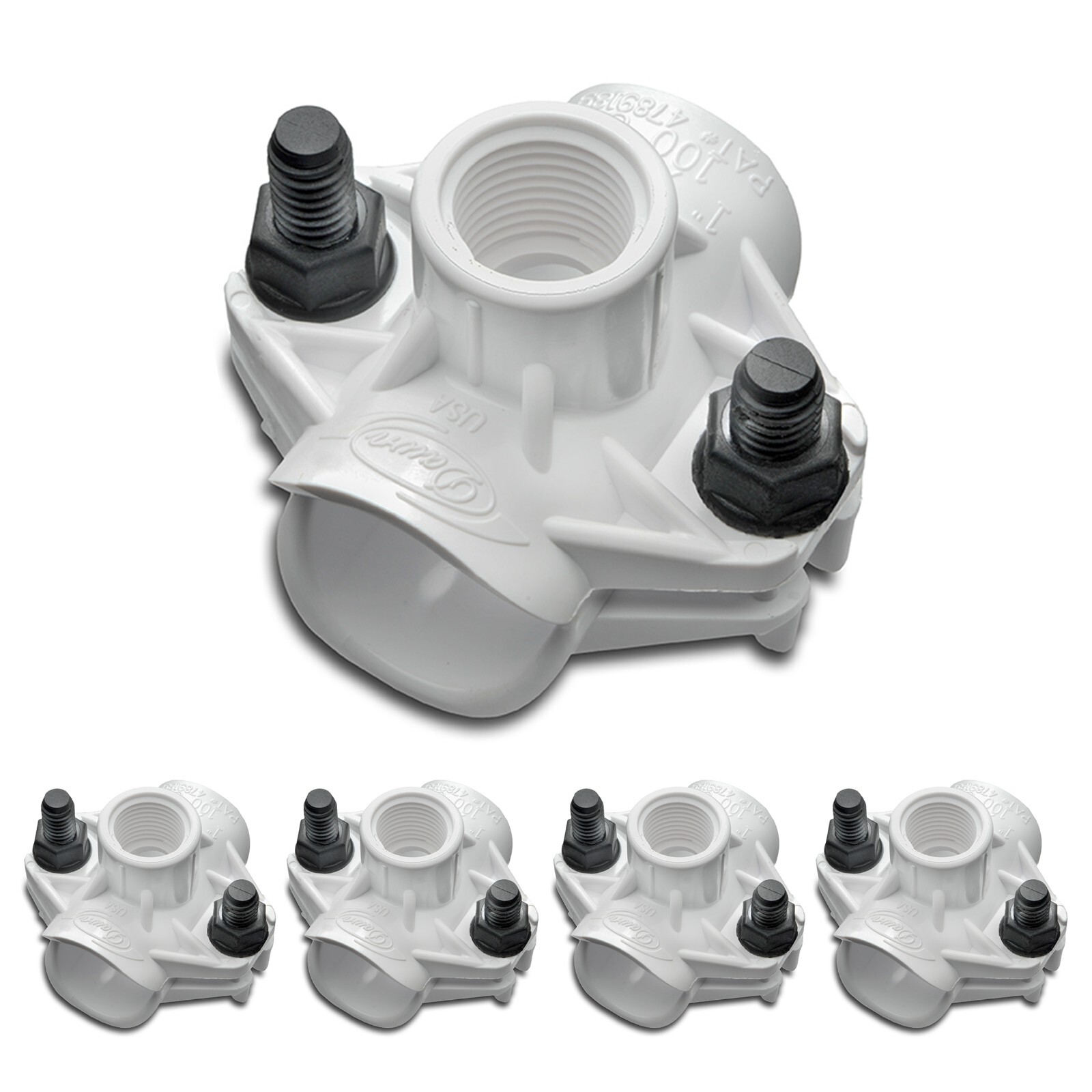 Dawn Industries 100D, 1" Poly Saddle x 3/4Àù FPT, KwikSeal Saddles (5pc)