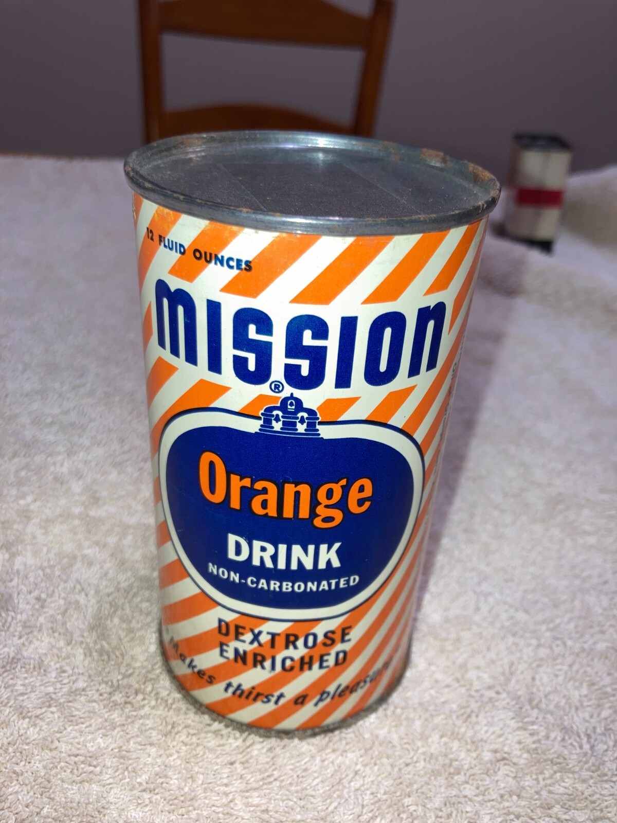 Mission Orange Drink Metal Cylinder Can