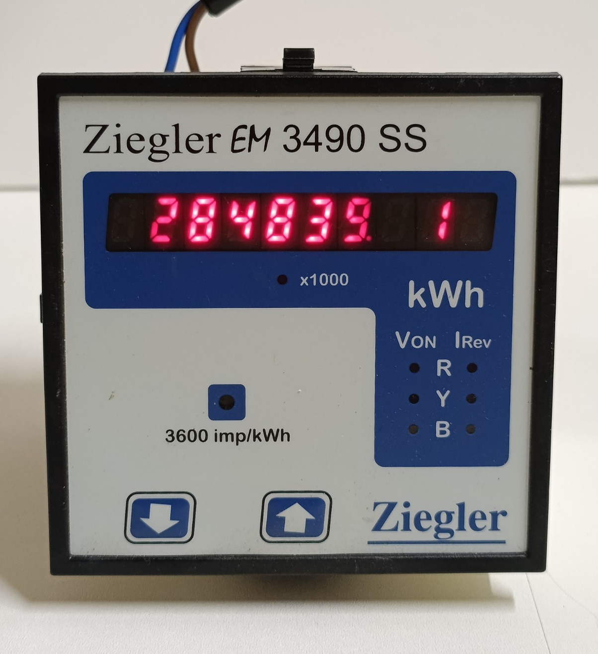 Ziegler EM 3490 SS Multifunction Power Meter EM3490SS & TESTED