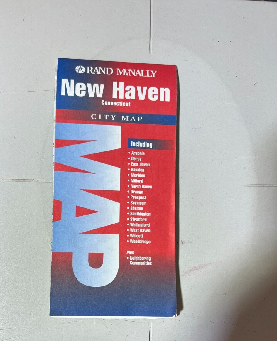 1998 New Haven Connecticut and Surrounding Area City Street Map Rand McNally