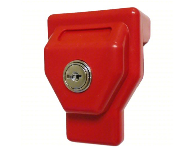 Gladhand Lock: Polyethylene, Red, Not Keyed Alike, Pack of 3, 0907690