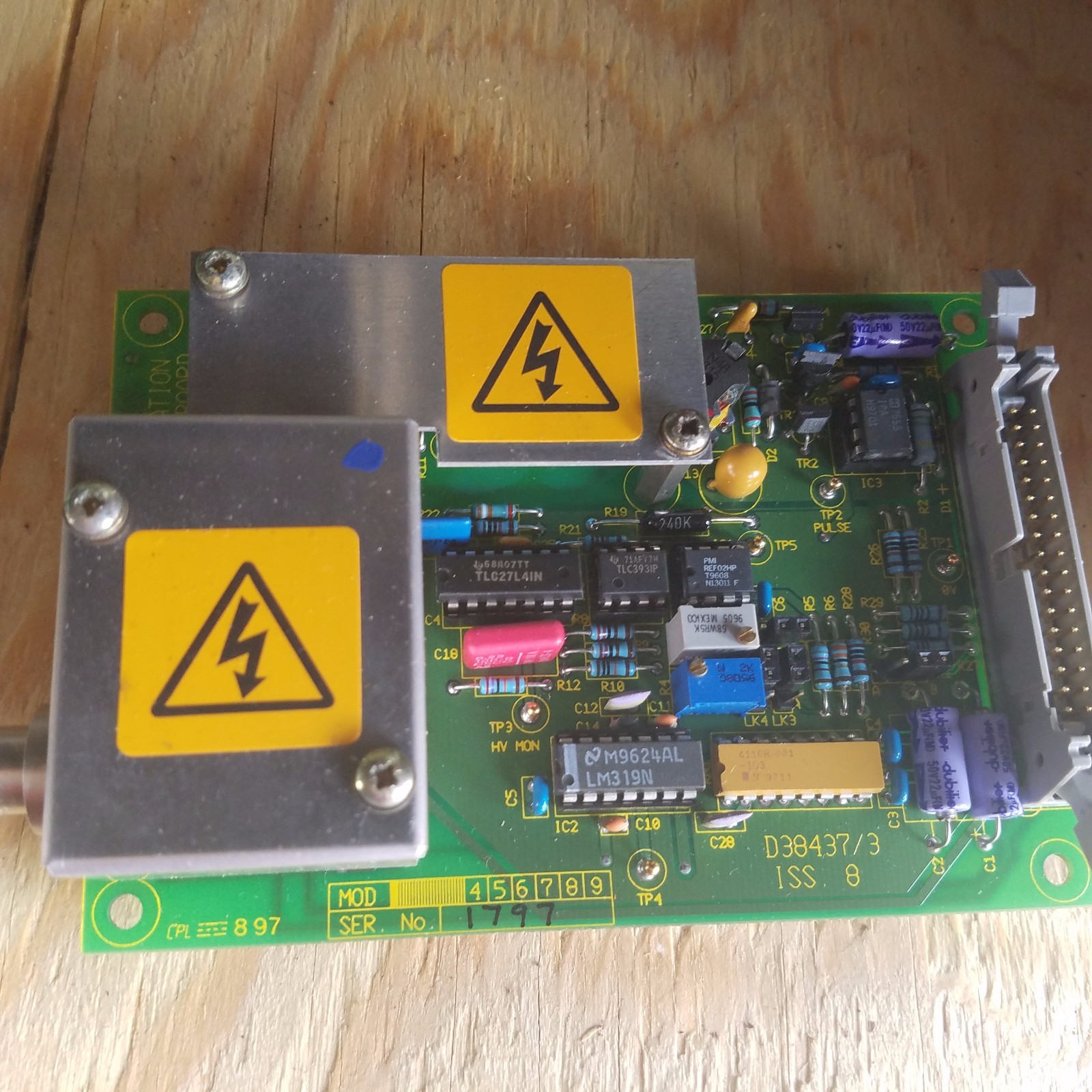 THERMO FISHER EBERLINE SAM 11A SCINTILLATION HV & AMP BOARD TYPE 5453E