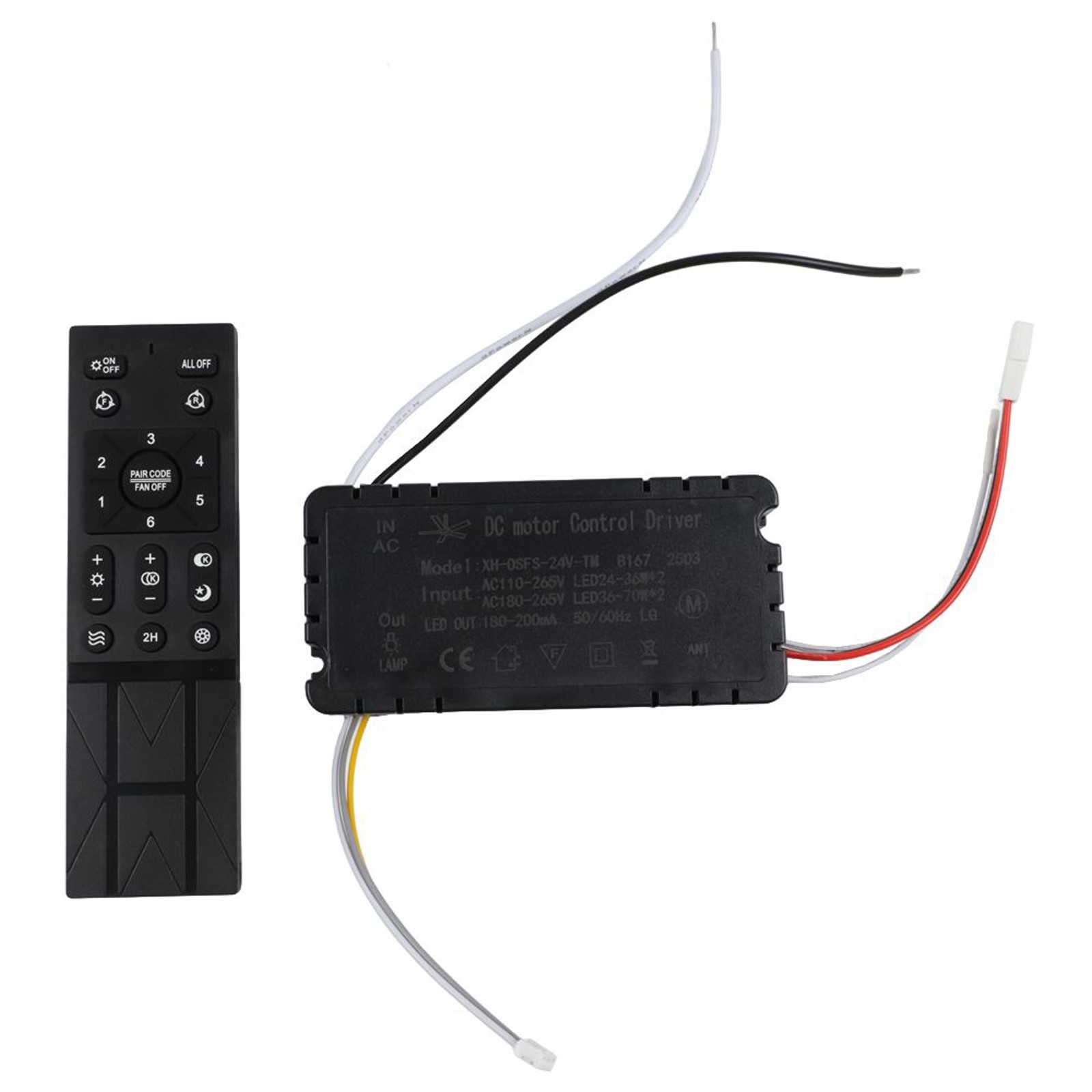 Remote Control for Ceiling Fan Light 6 Settings Monitoring