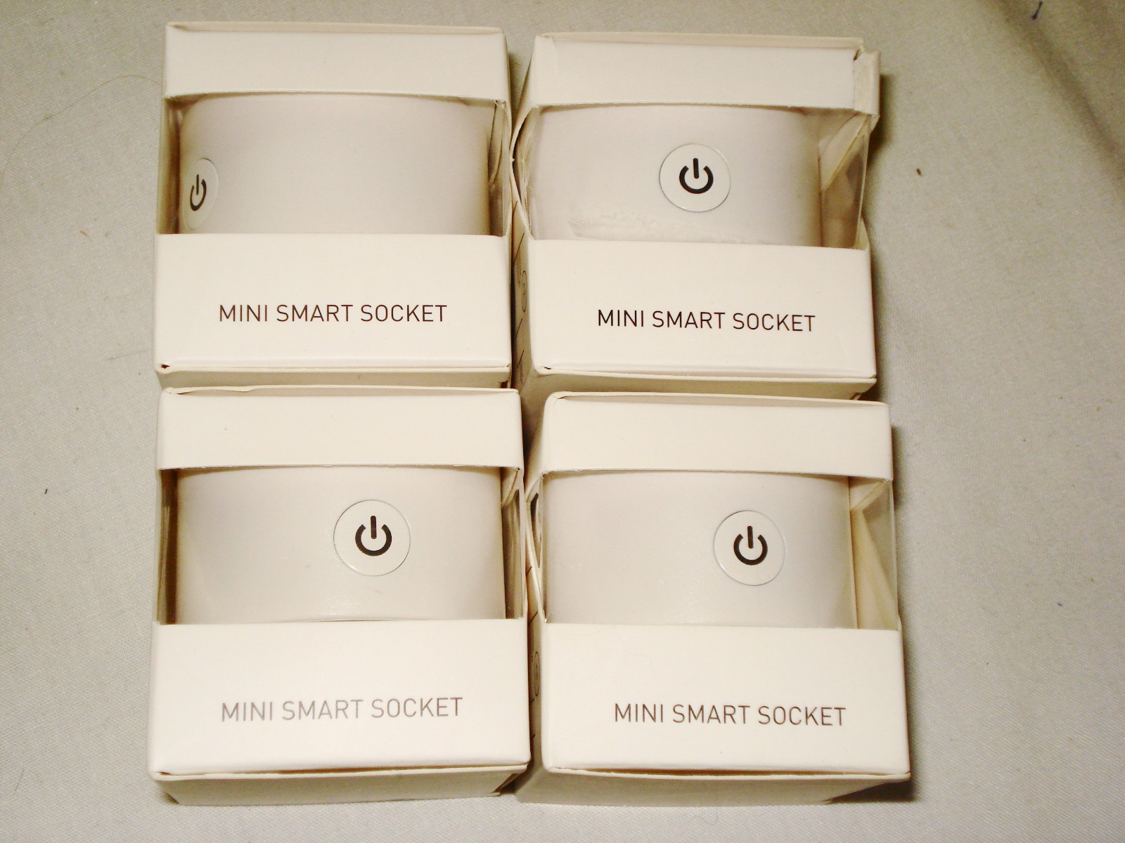 Mini Smart Socket Wall Plug Wireless Control Alexa Lot of 4 White Rohs