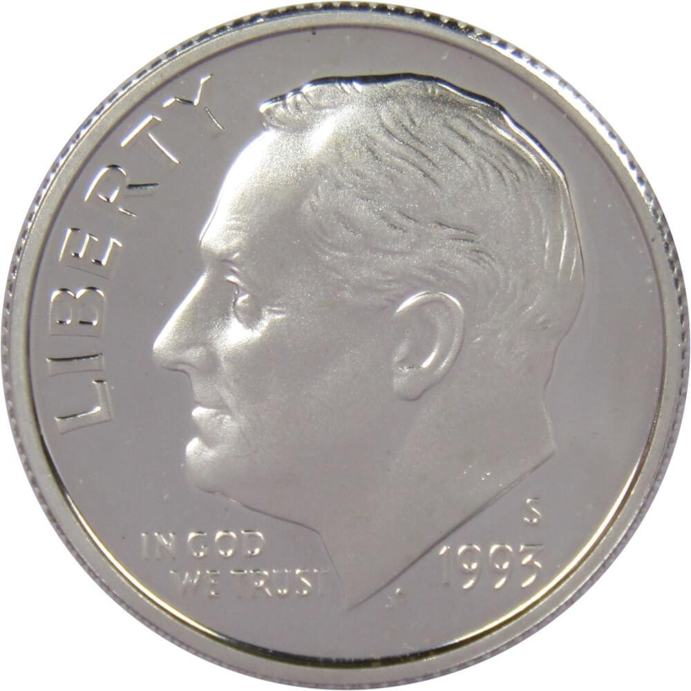 1993 S Roosevelt Dime Choice Proof 90% Silver 10c US Coin Collectible