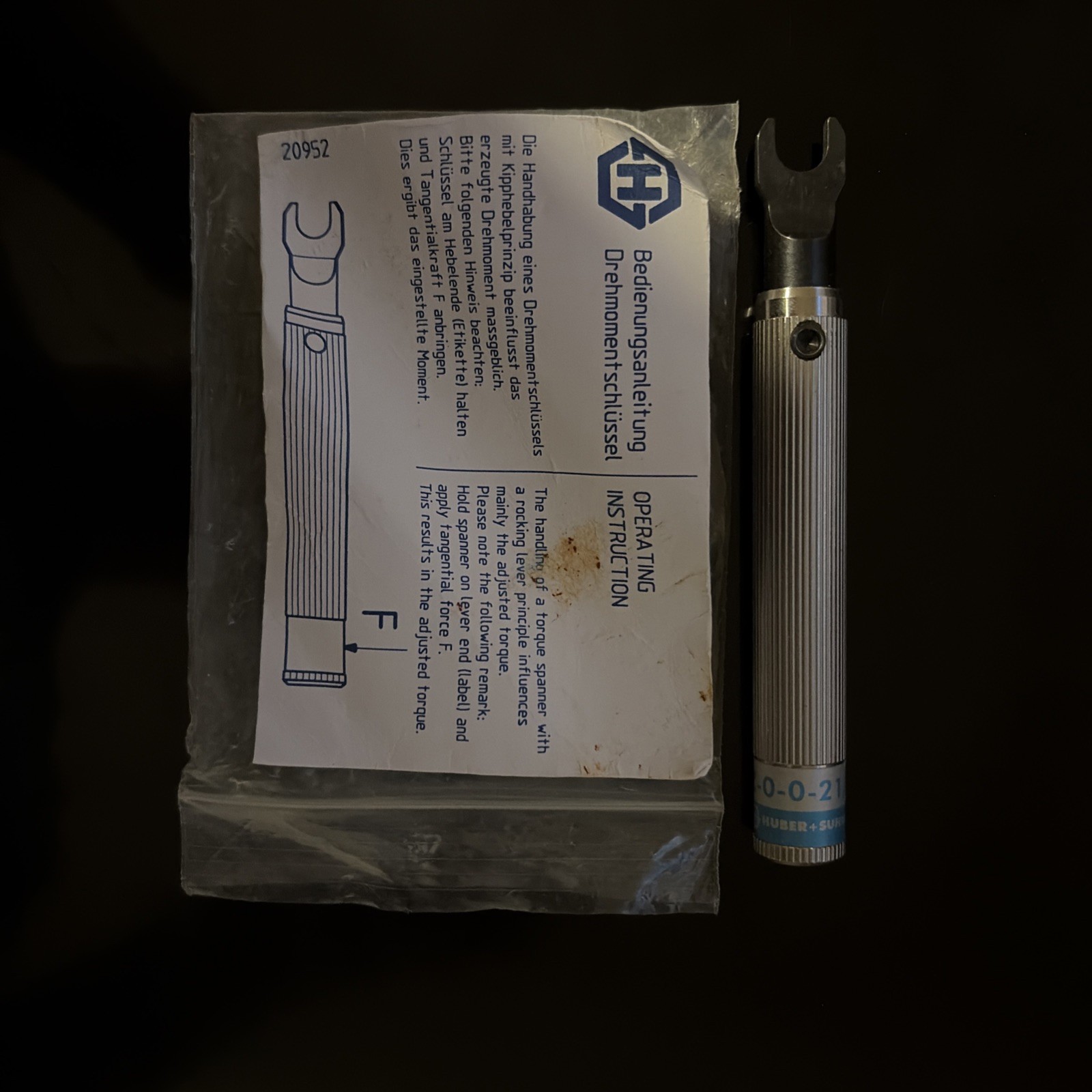 74Z-0-0-21 Huber Suhner Pc/Sma Torque Wrench 1Nm 8Mm/.315 Inch