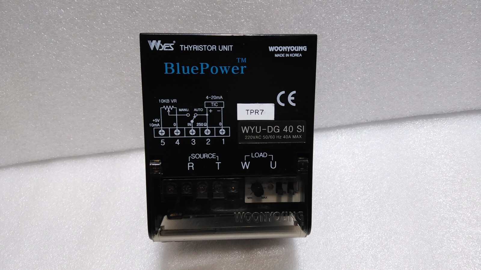 [Used] WYES WOONYOUNG / WYU-DG40SI / BluePower, THYRISTOR UNIT, 1pcs