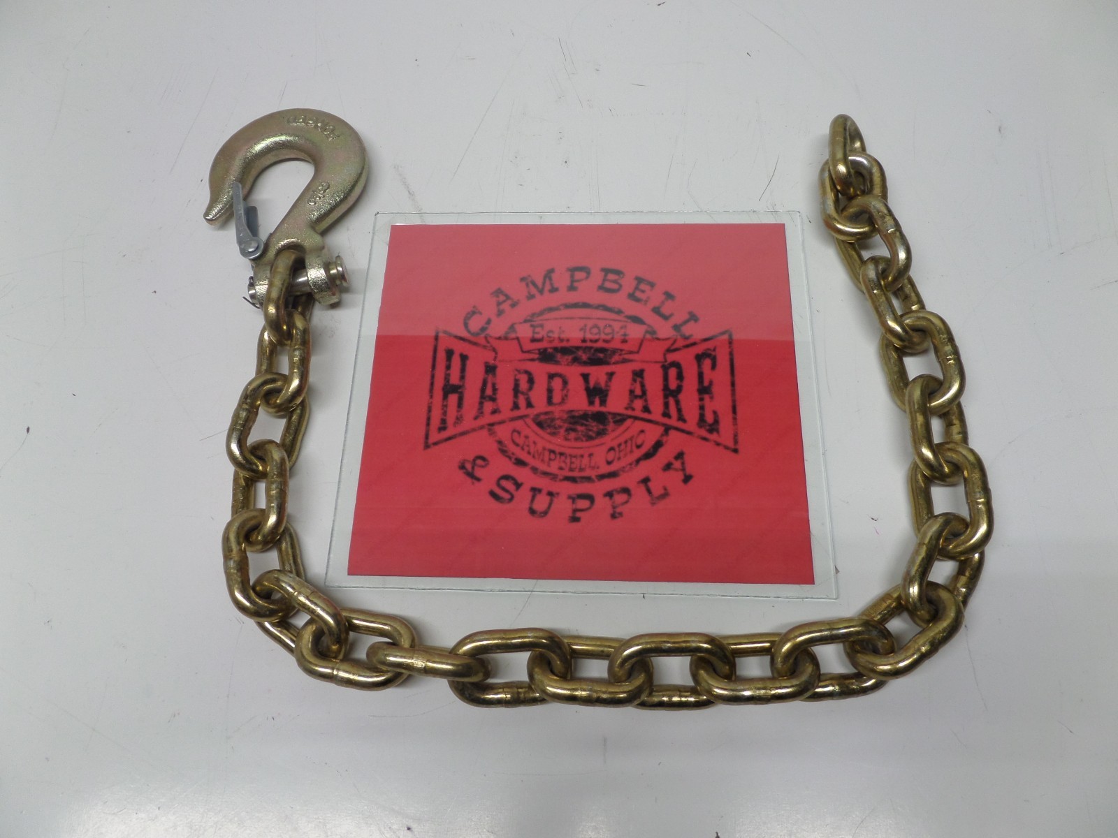 Auto Body Frame Machine Pull Chain 3/8" x 5' Grade 70 with 3/8" Clevis Slip Hook