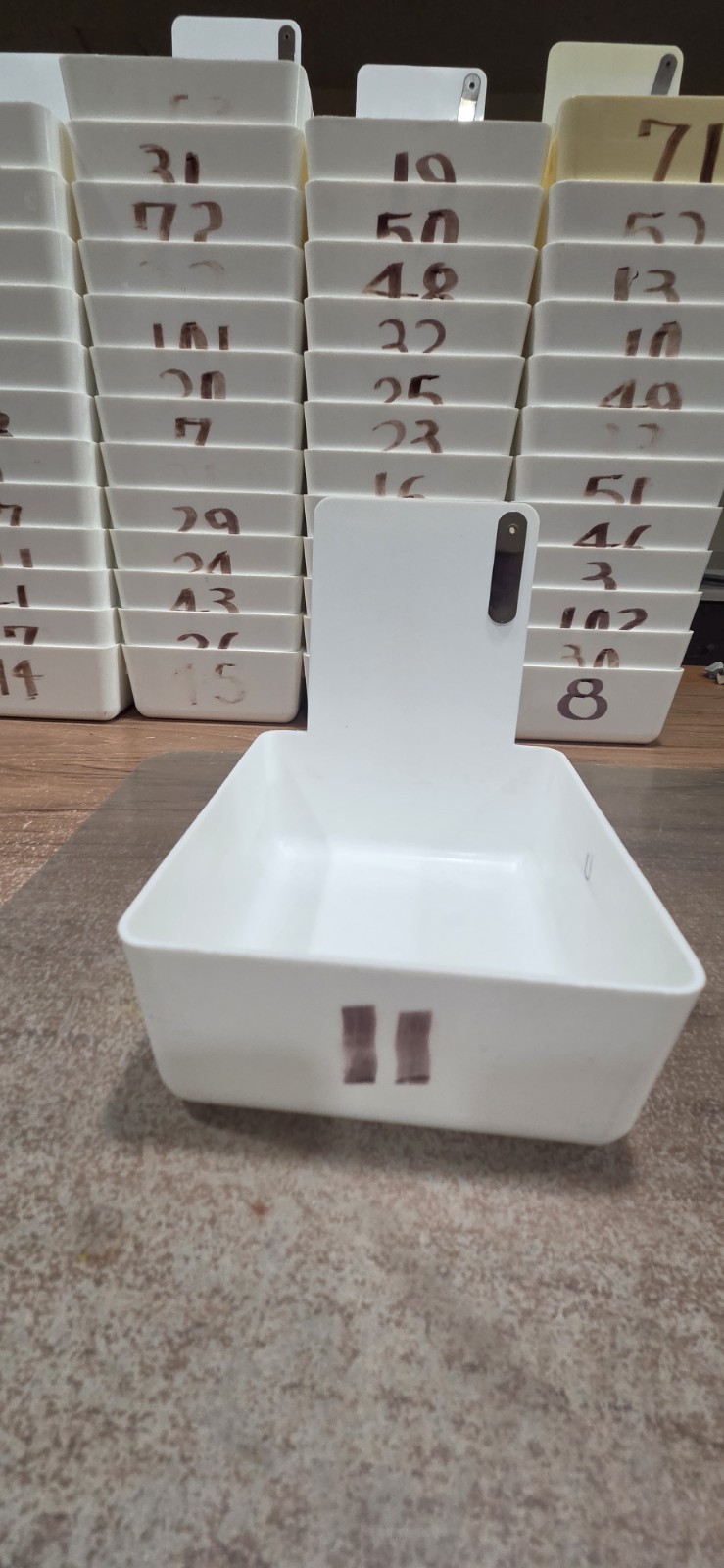 55pc  Dental lab workin Pans   w/ Clip Holder