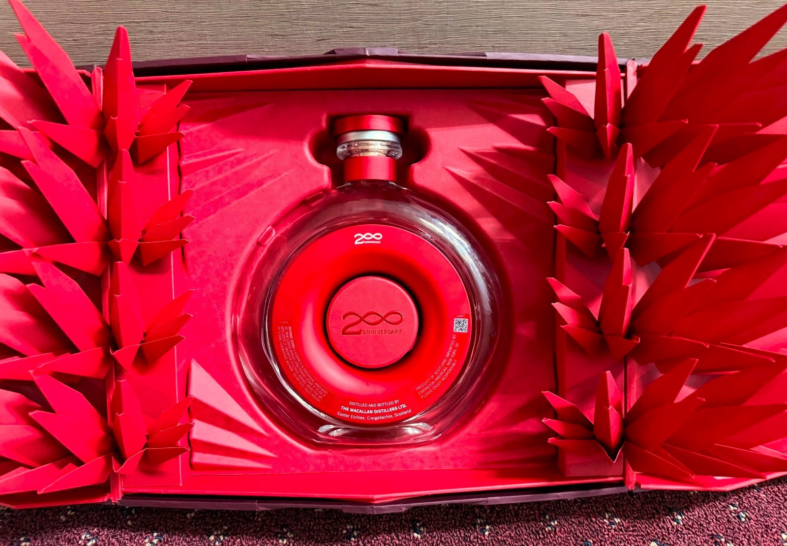 The Macallan Time Space Mastery 200th Anniversary, Empty Bottle + Box plus cover