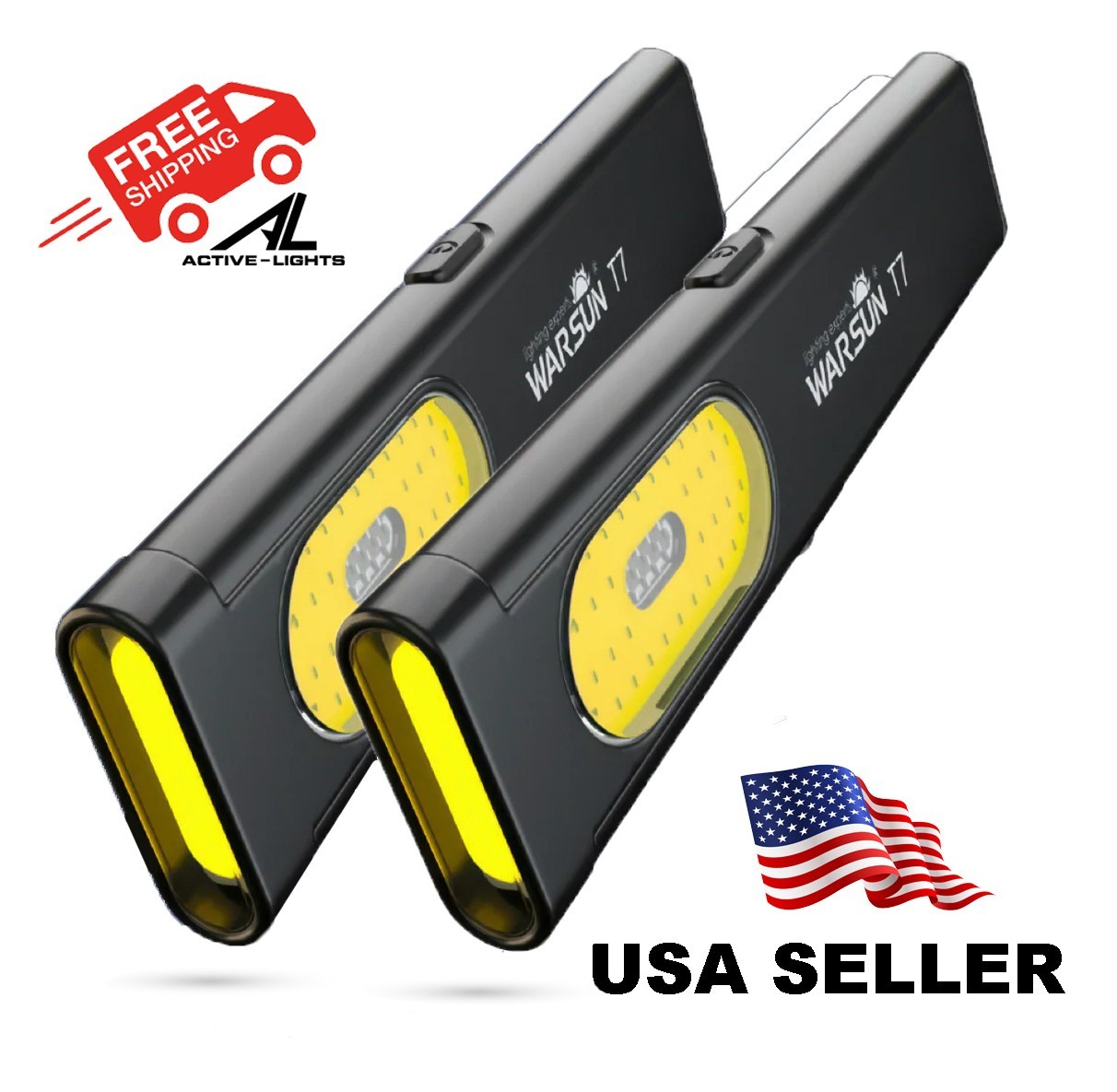 Warsun T7 x 2 - LED Flashlight Pocket Carry Similar to Arkfeld USB-C Rechargable