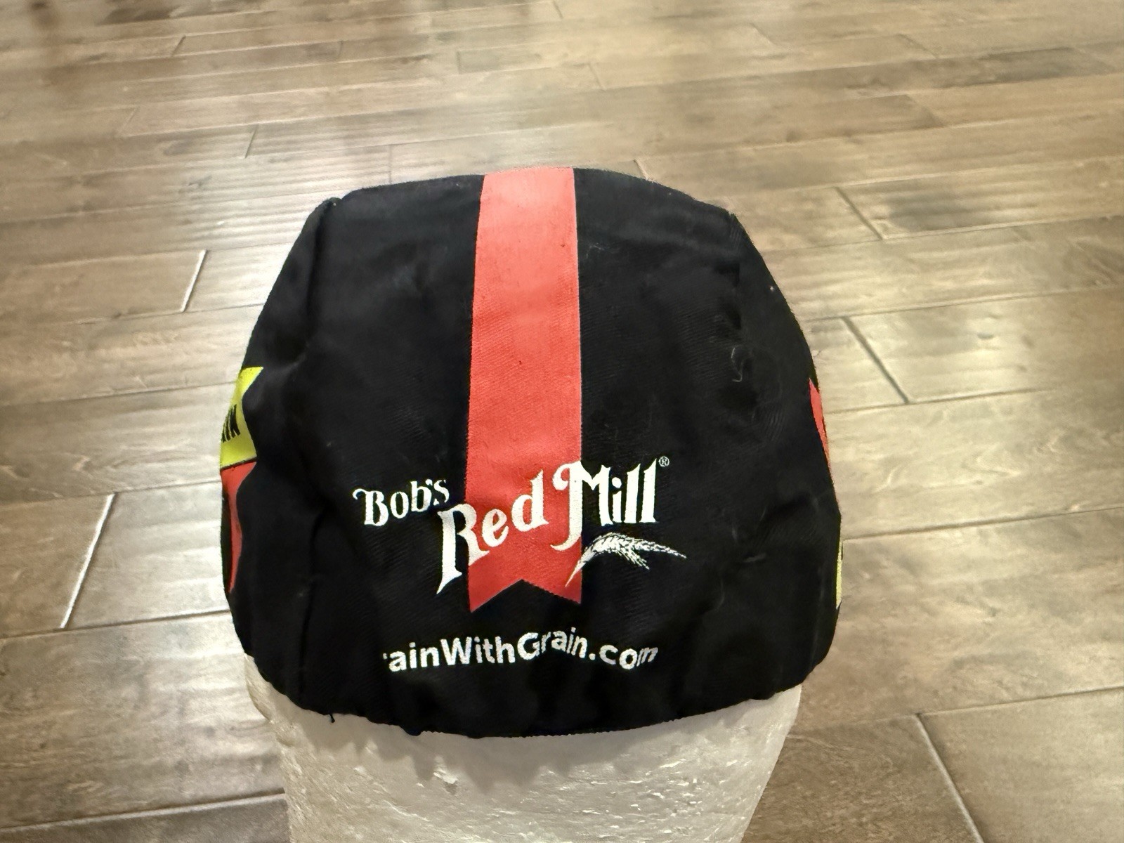 Bobs Red Mill Train With Grain Hot For Podium Black Cycling Stretched Hat Cap