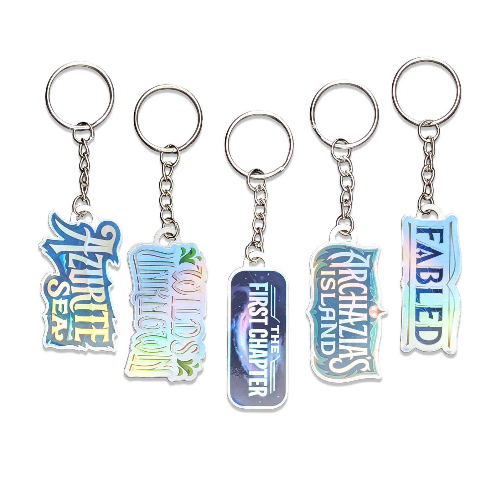 Disney Lorcana Holographic Binder Tag Keychains