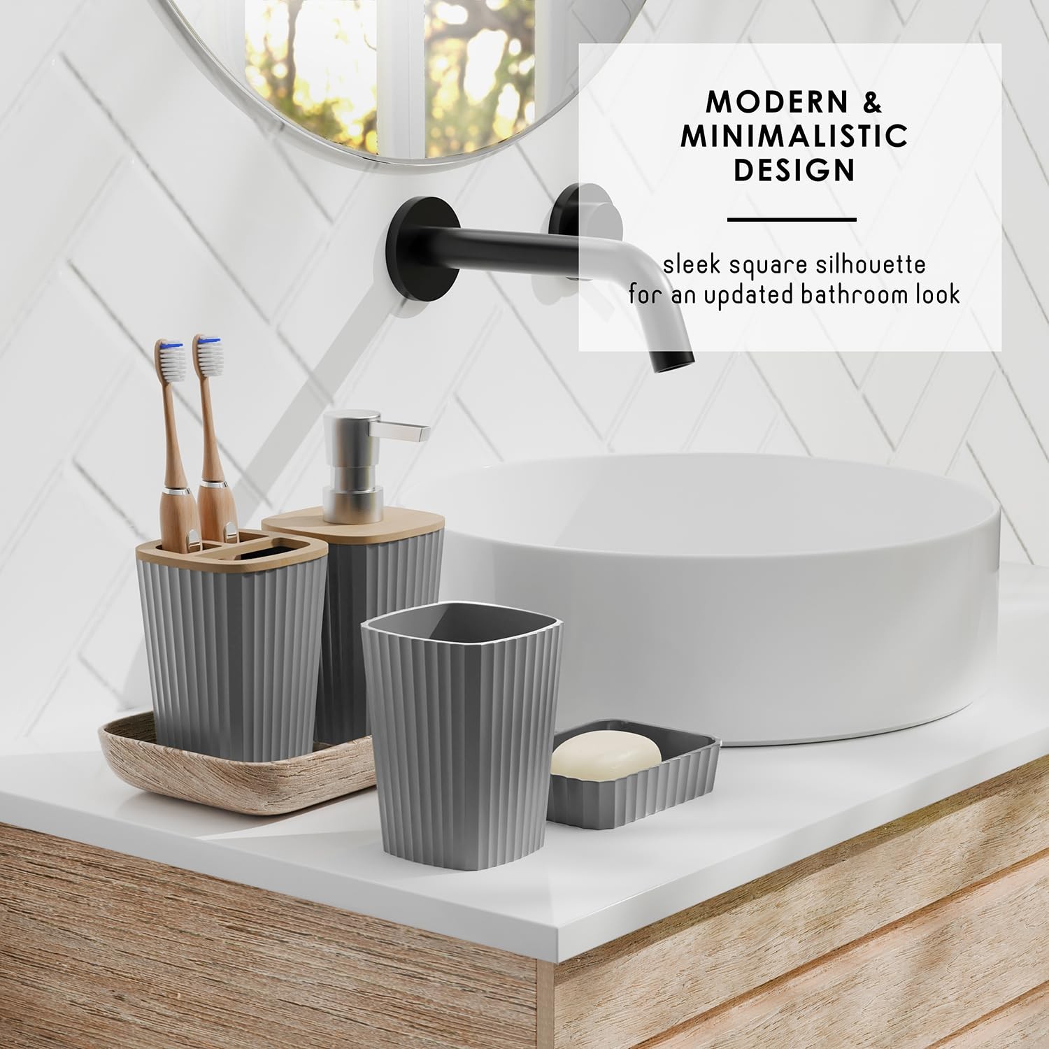 Bathroom Accessories Set - Bathroom Set, Bathroom Accessory Set, Shower Curta...