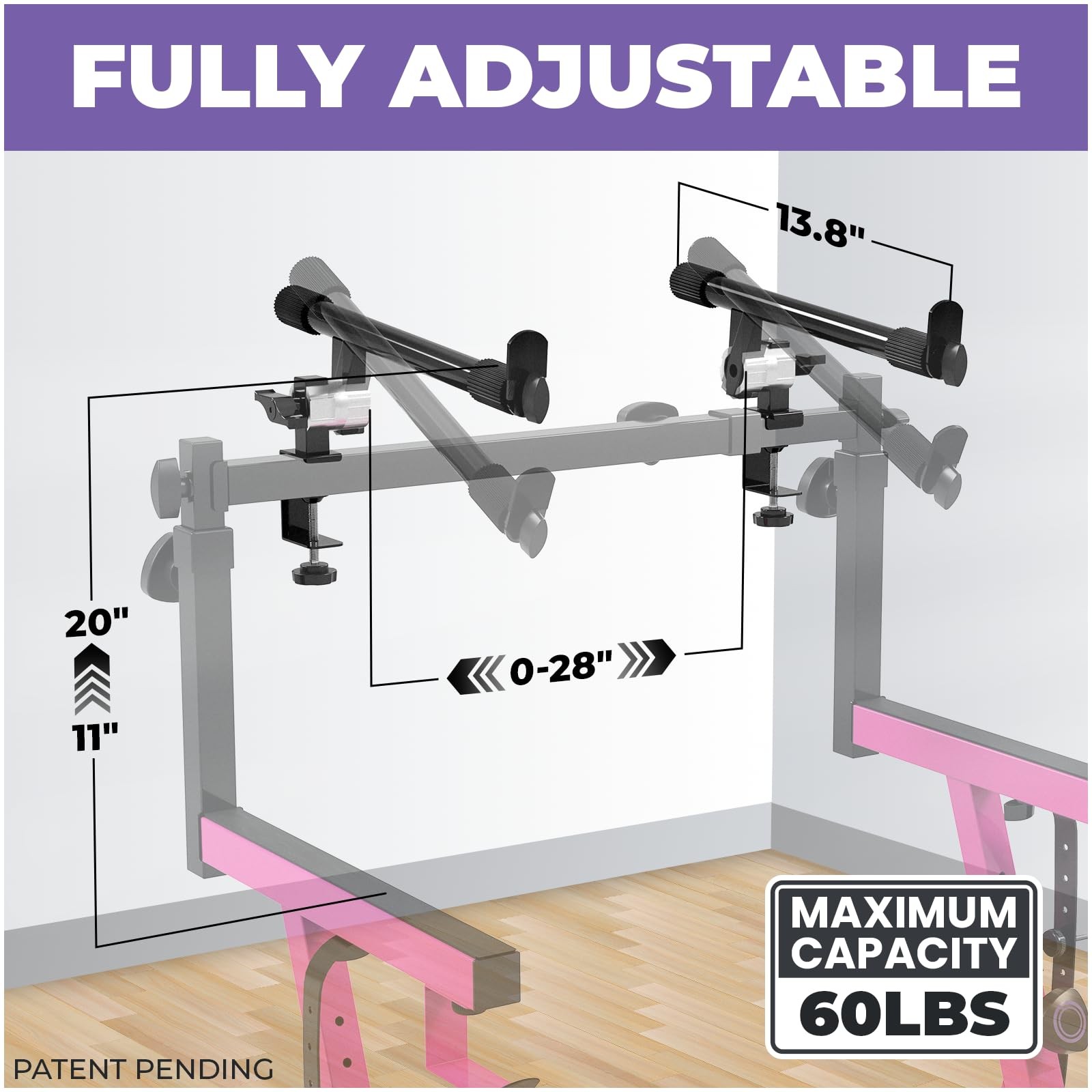 2 Tier Keyboard Stand Attachment - Arms Only - Adjustable Electric Digital Pi...