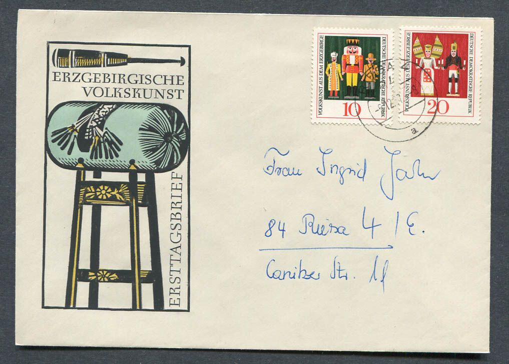 Germany - DDR : Beautiful cover from 1967 - Folk Art - sent