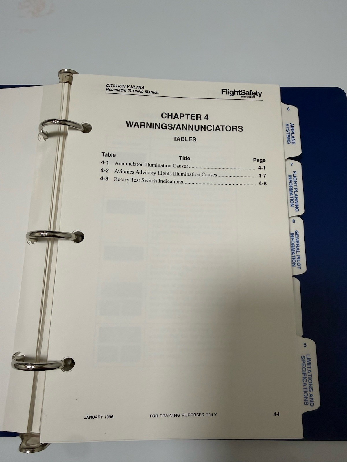 FlightSafety Citation V Ultra Recurrent Training Manual
