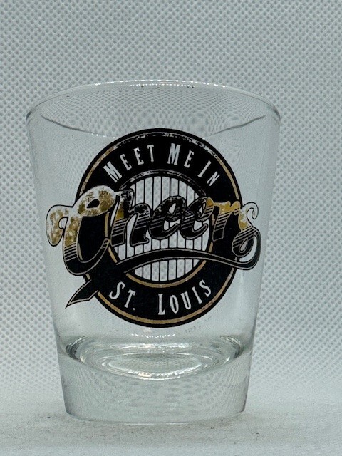 Meet Me in Cheers St Louis Clear Shot Glass chk paint